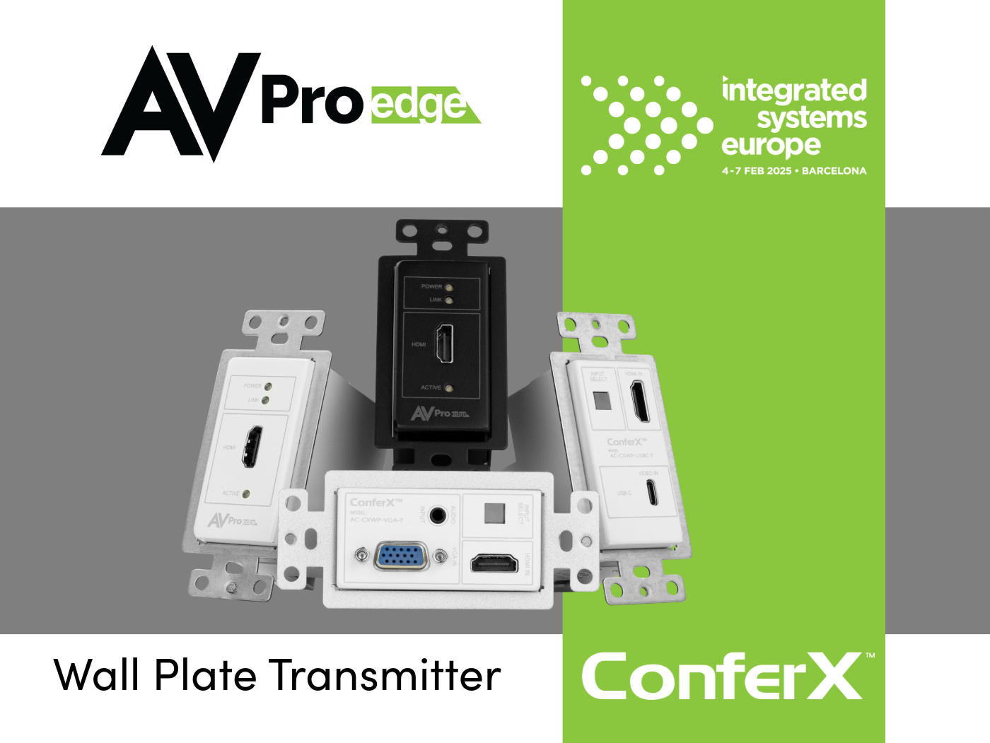 ISE 2025: AVPro Edge Showcases the Versatile ConferX HDBaseT Wall Plates