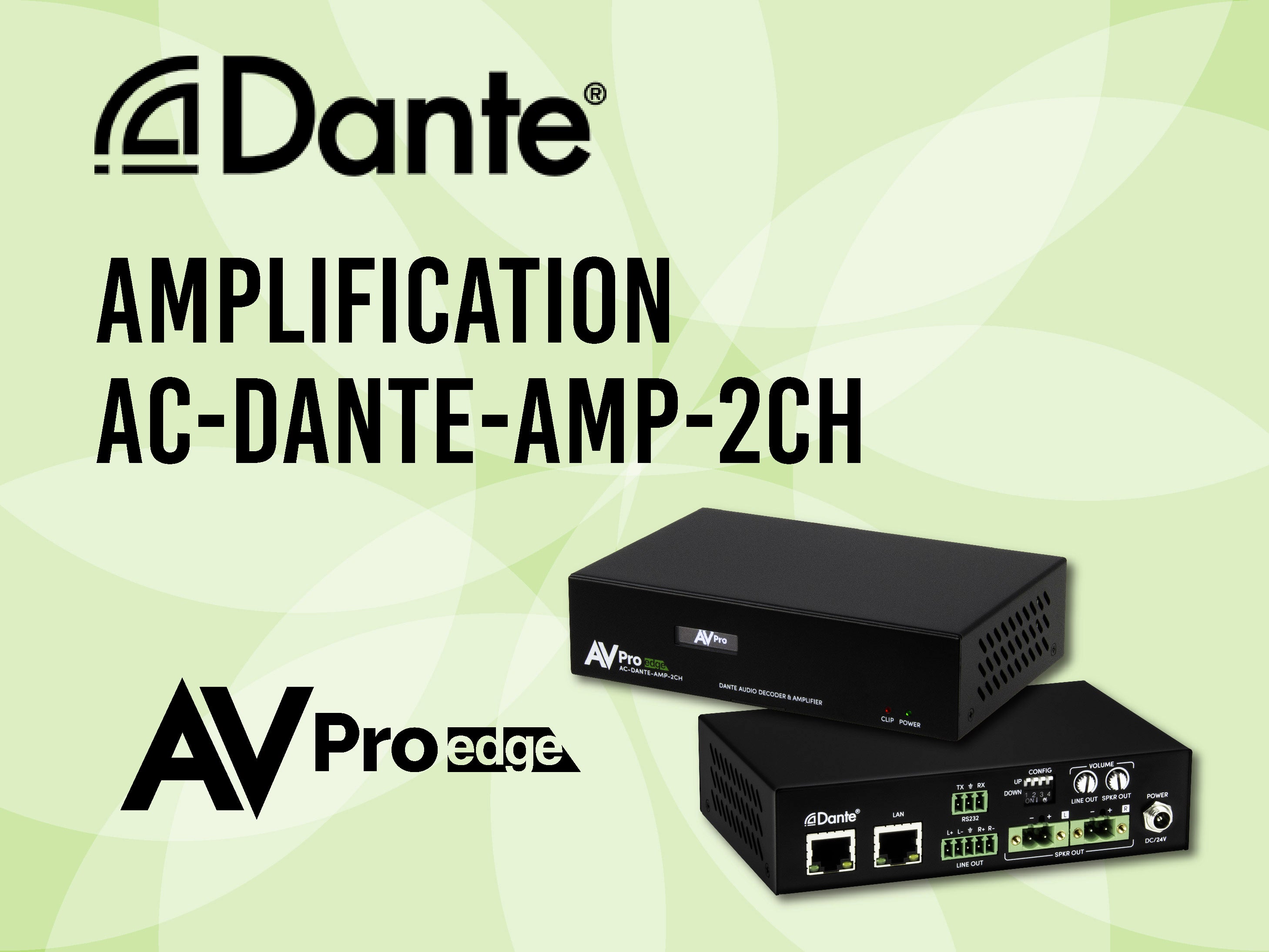 Dante Amplification with AC-DANTE-AMP-2CH by AVPro Edge