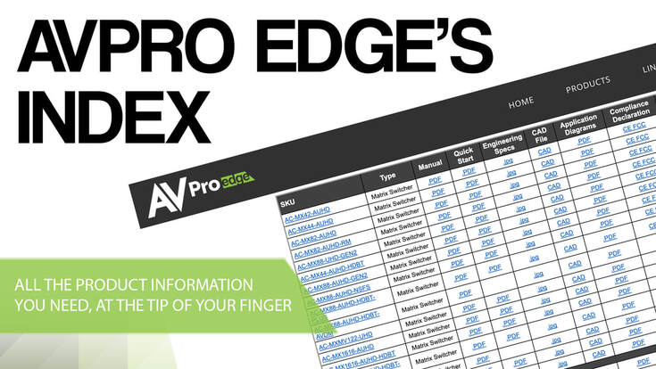 TECH TIP: AVPRO EDGE'S INDEX - YOUR INFORMATION HUB