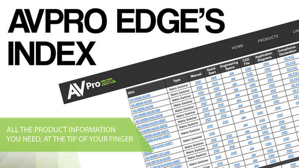TECH TIP: AVPRO EDGE'S INDEX - YOUR INFORMATION HUB – AVPro Global