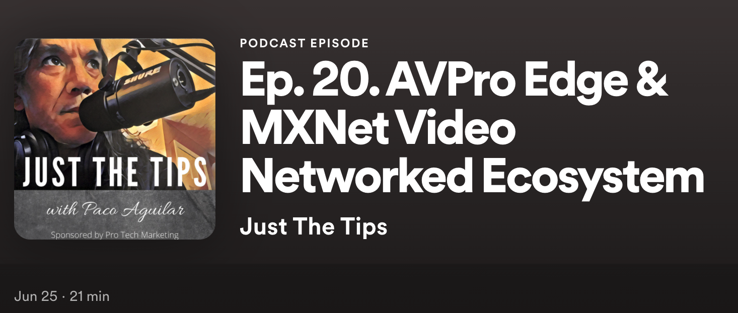 PODCAST ALERT! JOHN TUMBLESON TALKS MXNET AND AVPRO EDGE