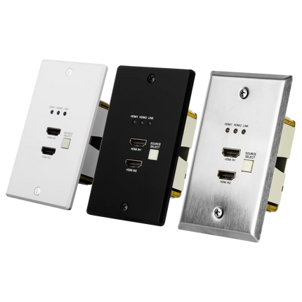ConferX Low-Profile Dual HDMI Wall Plate Transmitter via HDBaseT