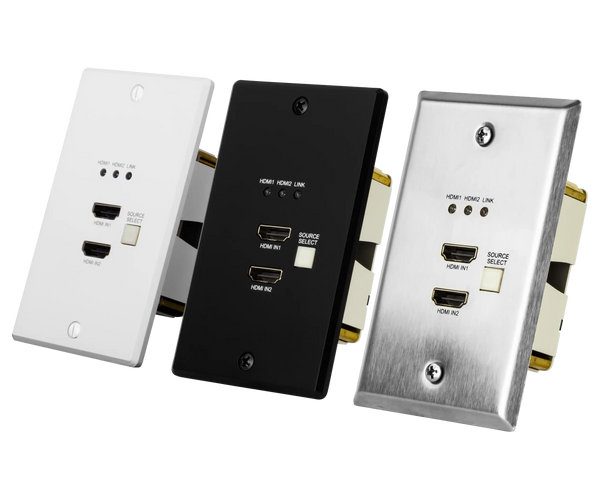 ConferX Low-Profile Dual HDMI Wall Plate Transmitter via HDBaseT