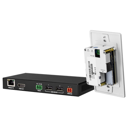 ConferX Low-Profile Dual HDMI Wall Plate Transmitter via HDBaseT