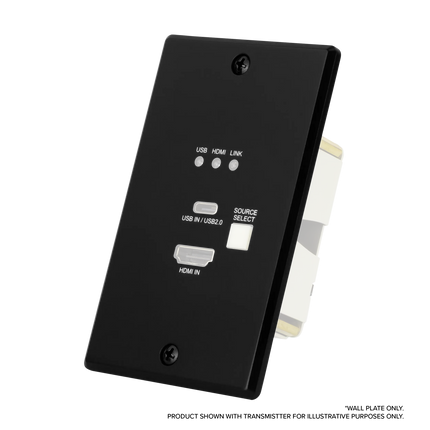 ConferX Low-Profile HDMI/USB-C Wall Plate Transmitter via HDBaseT