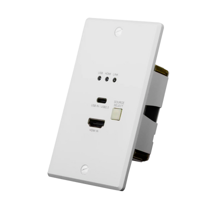 ConferX Low-Profile HDMI/USB-C Wall Plate Transmitter via HDBaseT