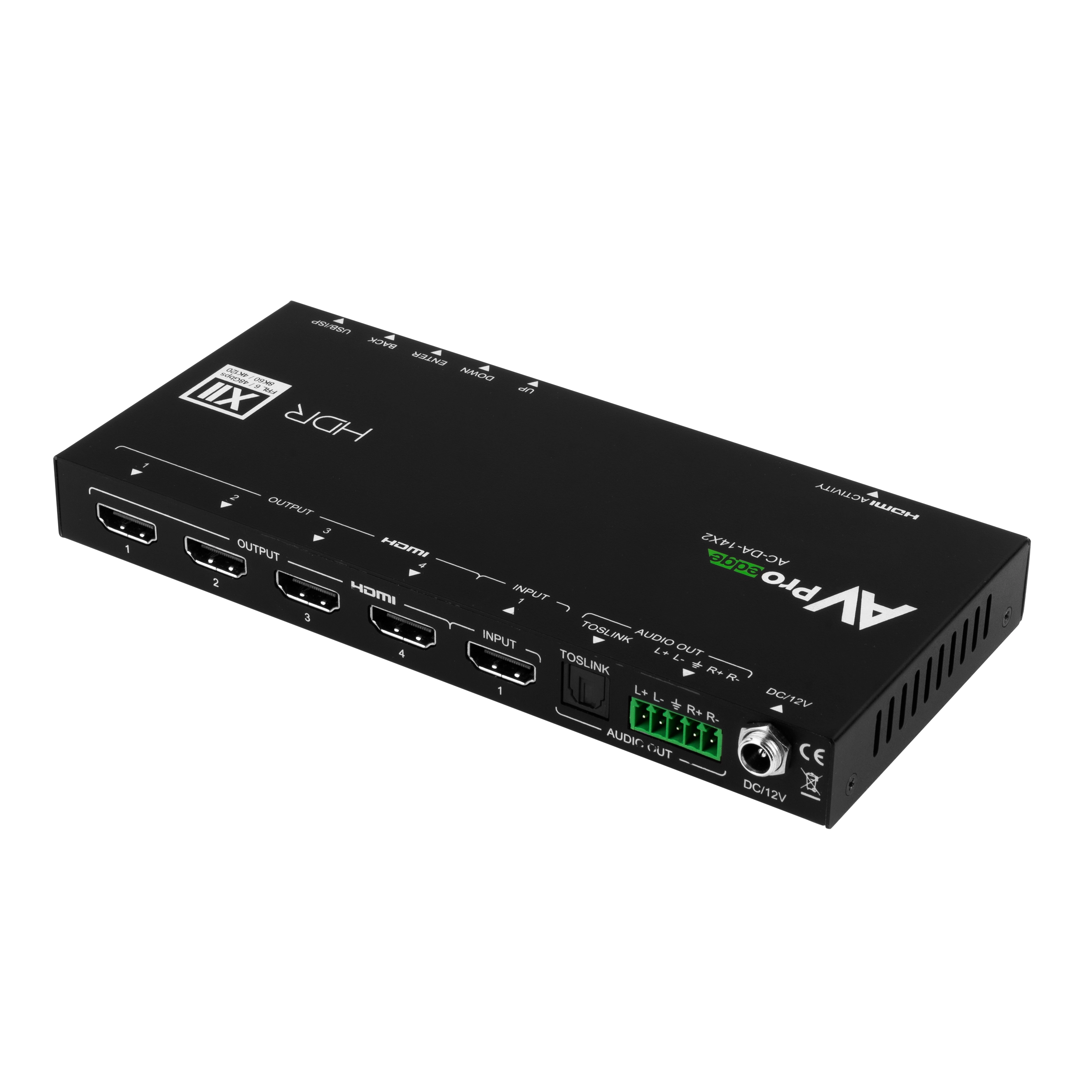 48Gbps 1x4 HDMI Distribution Amplifier – AVPro Global 48Gbps 1x4 HDMI Distribution Amplifier – AVPro Global