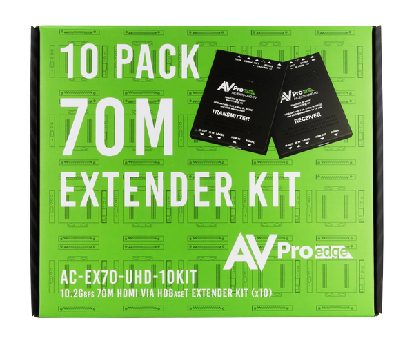 10 Pack of AC-EX70-UHD-KIT HDMI Extenders – AVPro Global