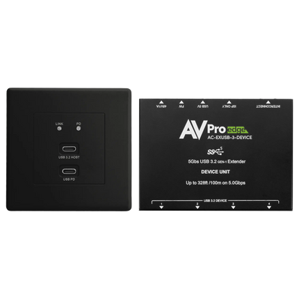 100M USB 3.2 Gen 1 Wall Plate Extender Kit (International)