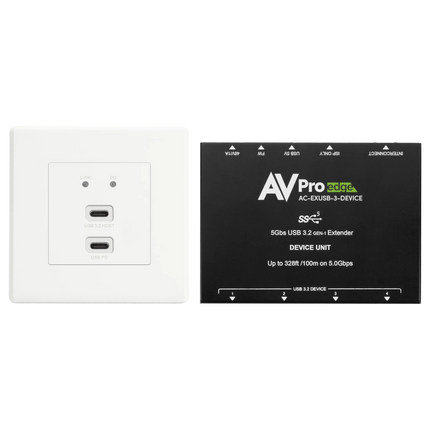 100M USB 3.2 Gen 1 Wall Plate Extender Kit (International)