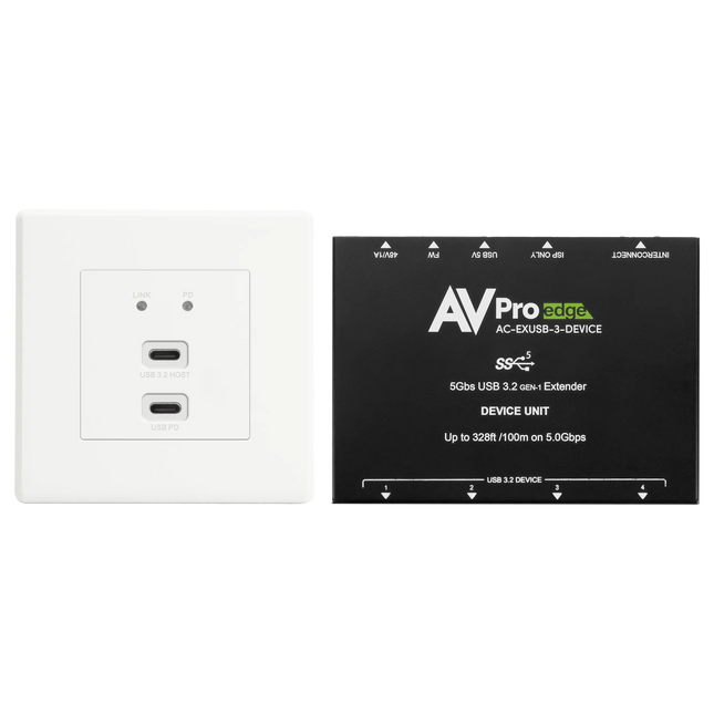 100M USB 3.2 Gen 1 Wall Plate Extender Kit (International)