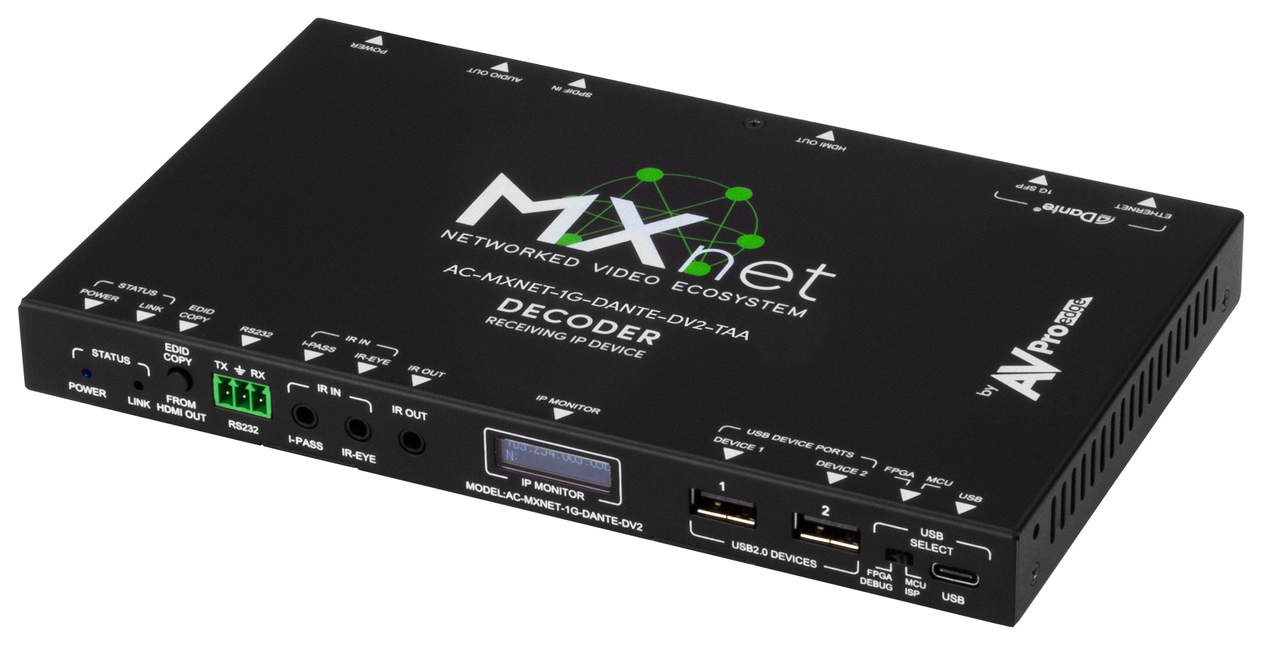 TAA - MXnet 1G Evolution II Decoder with Dante – AVPro Global