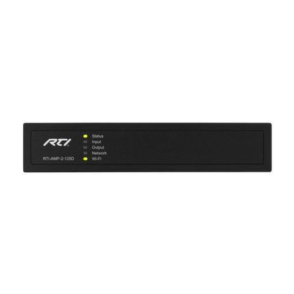 RTI-AMP-2-125D - 2 Channel 125W 8Ω, 1 Channel 70/100V 250W DSP Matrix Amplifier with Dante