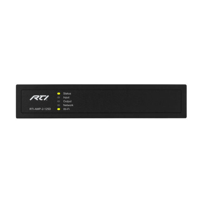 RTI-AMP-2-125D - 2 Channel 125W 8Ω, 1 Channel 70/100V 250W DSP Matrix Amplifier with Dante