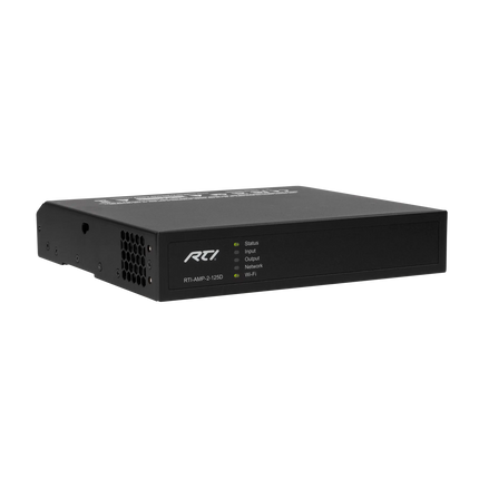RTI-AMP-2-125D - 2 Channel 125W 8Ω, 1 Channel 70/100V 250W DSP Matrix Amplifier with Dante