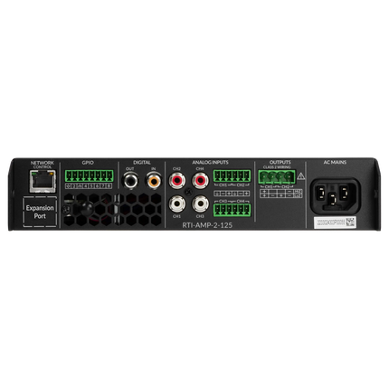 RTI-AMP-2-125 - 2 Channel 125W 8Ω, 1 Channel 70/100V 250W DSP Matrix Amplifier