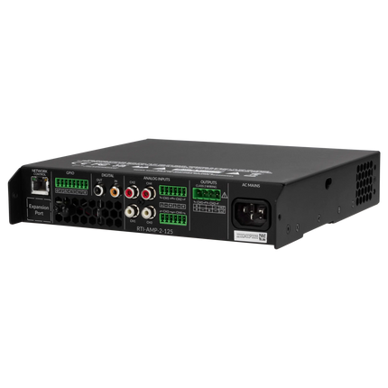 RTI-AMP-2-125 - 2 Channel 125W 8Ω, 1 Channel 70/100V 250W DSP Matrix Amplifier