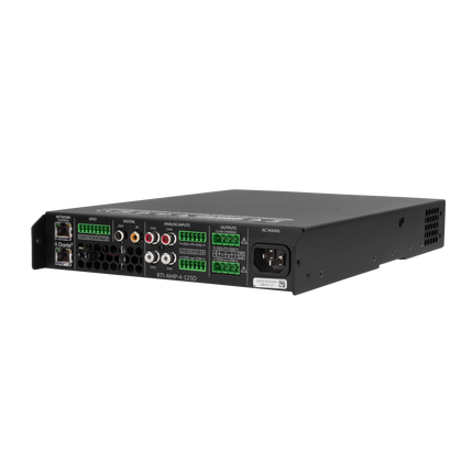 RTI-AMP-4-125D - 4 Channel 125W 8Ω, 2 Channel 70/100V 250W DSP Matrix Amplifier with Dante