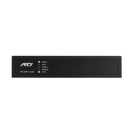 RTI-AMP-4-125D - 4 Channel 125W 8Ω, 2 Channel 70/100V 250W DSP Matrix Amplifier with Dante