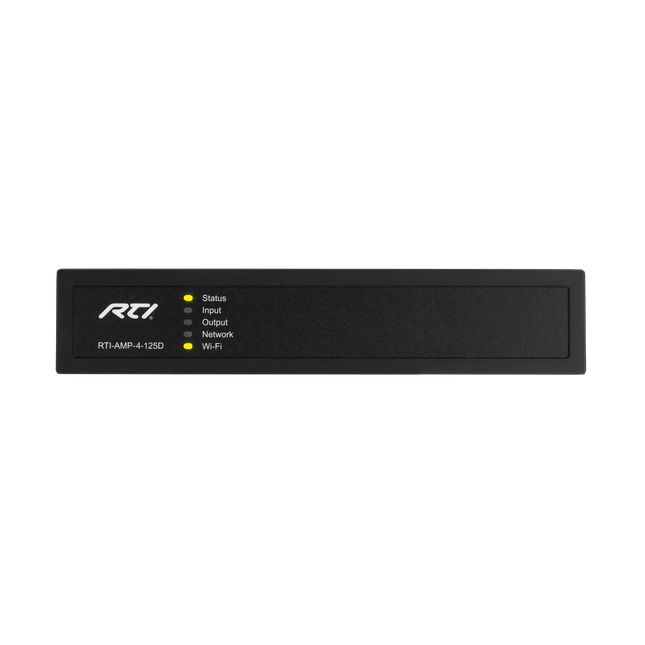 RTI-AMP-4-125D - 4 Channel 125W 8Ω, 2 Channel 70/100V 250W DSP Matrix Amplifier with Dante