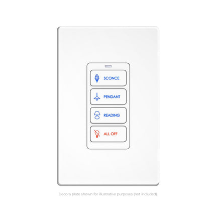 KP-4 - 4 Button In-Wall PoE Keypad Controller