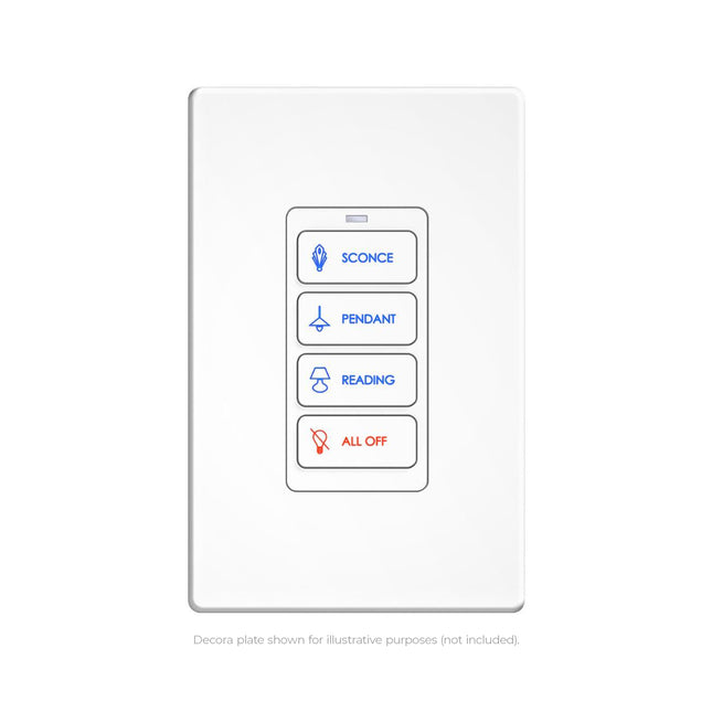 KP-4 - 4 Button In-Wall PoE Keypad Controller