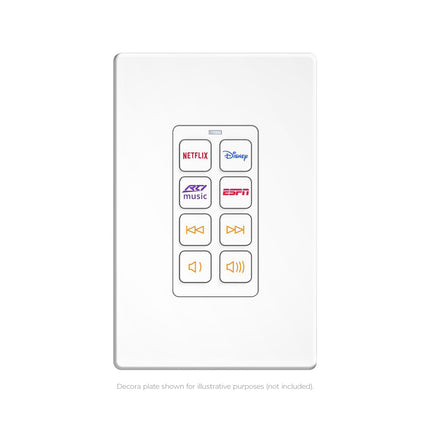 KP-8 - 8 Button In-Wall PoE Keypad Controller
