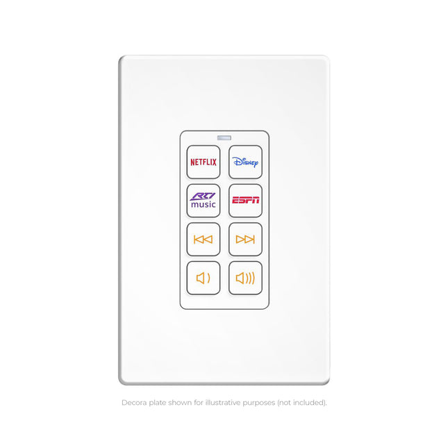 KP-8 - 8 Button In-Wall PoE Keypad Controller