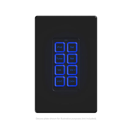 KP-8 - 8 Button In-Wall PoE Keypad Controller