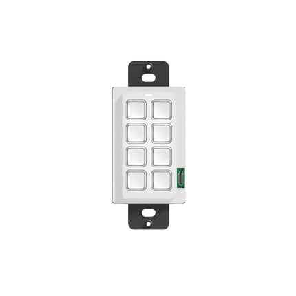 KP-8 - 8 Button In-Wall PoE Keypad Controller